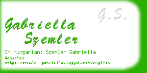 gabriella szemler business card